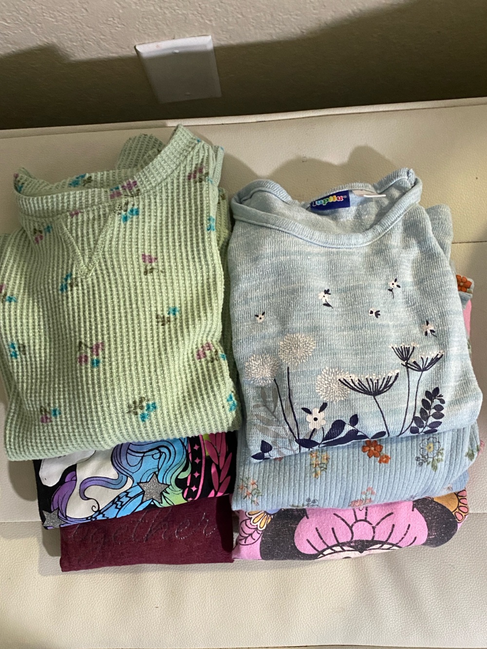 Girls Top Lot Size 6 / 6X - Disney Minnie, 365Kids, Cat & Jack, Lupilu (6 Tops)